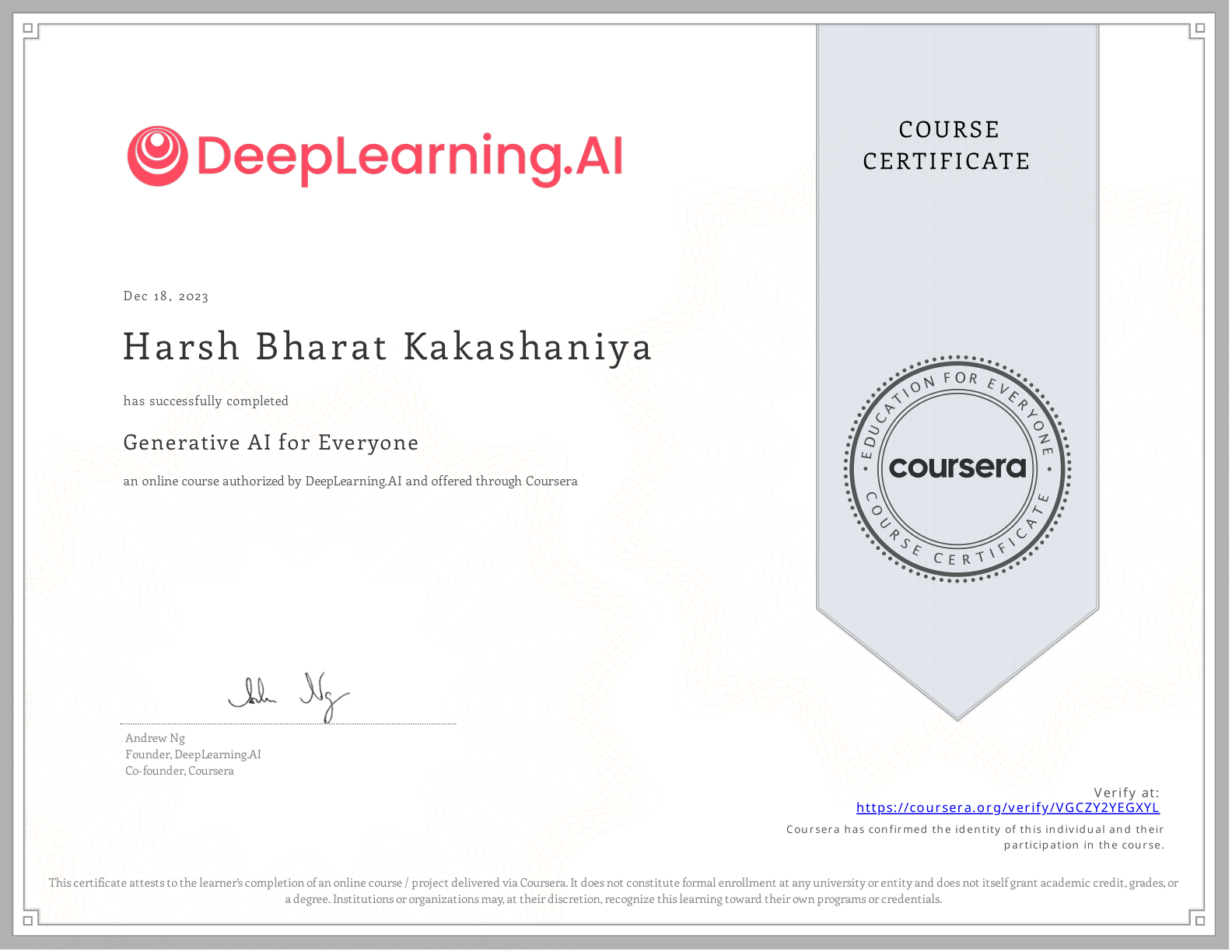 Generative AI for Everyone